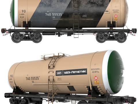 रेलरोड टैंक कार 15-5103-07 3D मॉडल