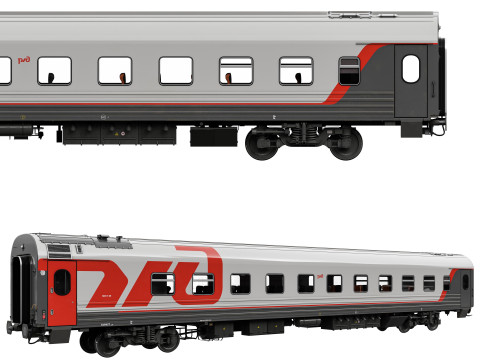 यात्री वैगन 61-4458 3D मॉडल