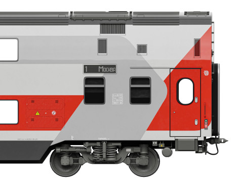 डबल डेकर वैगन 61-4492 3D मॉडल