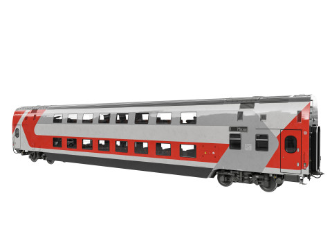 डबल डेकर वैगन 61-4492 3D मॉडल