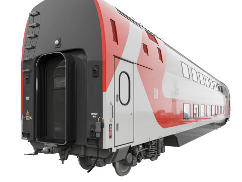 डबल डेकर वैगन 61-4492 3D मॉडल