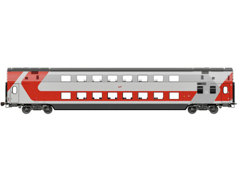 डबल डेकर वैगन 61-4492 3D मॉडल