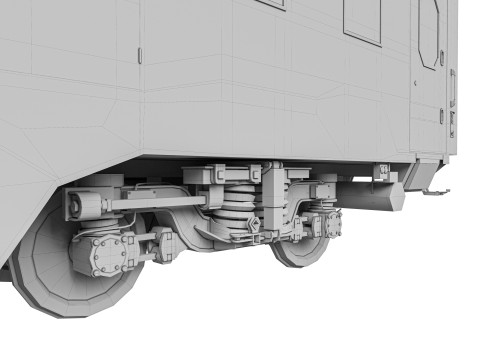 डबल डेकर वैगन 61-4492 3D मॉडल