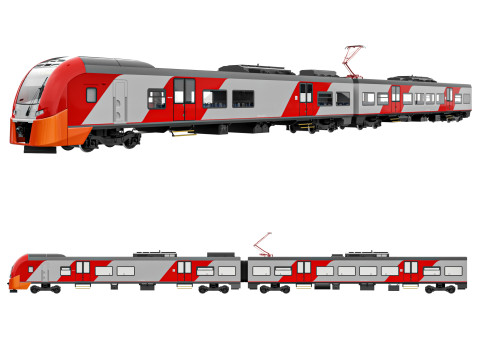 Siemens Desiro Rus Lastochka Modello 3D