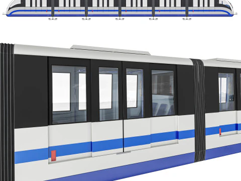 MOSCOW monorail EPS-01 and PATH 3D Model