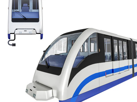 MOSCOW monorail EPS-01 and PATH 3D Model