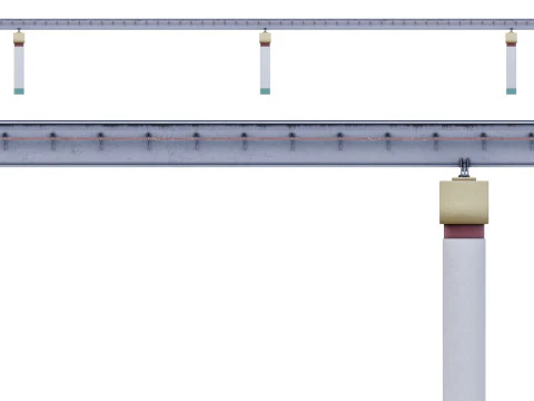 MOSCOW monorail EPS-01 and PATH 3D Model