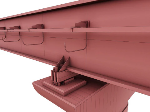MOSCOW monorail EPS-01 and PATH 3D Model