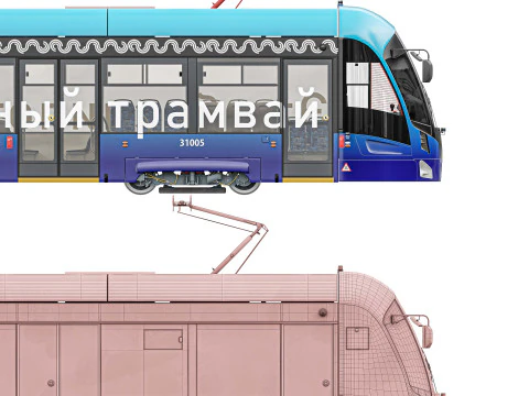 Unmanned tram 3D Model