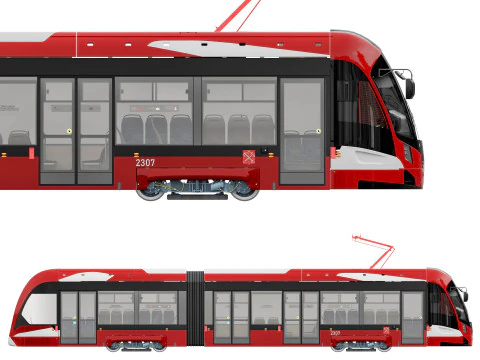 TRAM 71-923 Bogatyr-M 3D Model