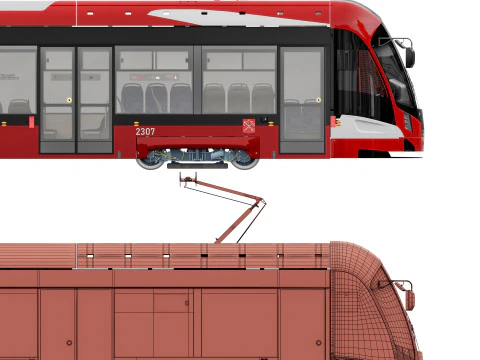 TRAM 71-923 Bogatyr-M 3D Model