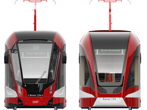 TRAM 71-923 Bogatyr-M 3D Model