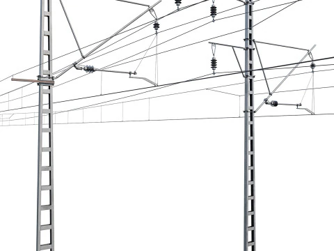 Railway contact network support 3D Model