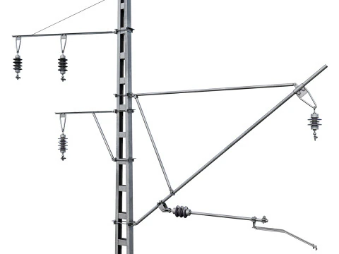Railway contact network support 3D Model