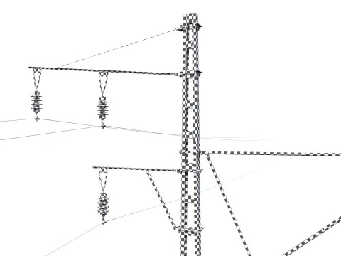 Railway contact network support 3D Model