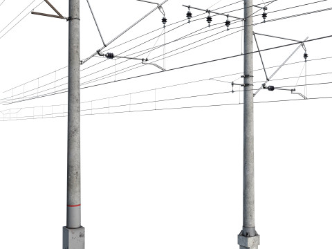 Railway contact network support pack 2 3D Model