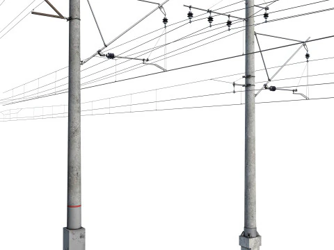 Railway contact network support pack 2 3D Model