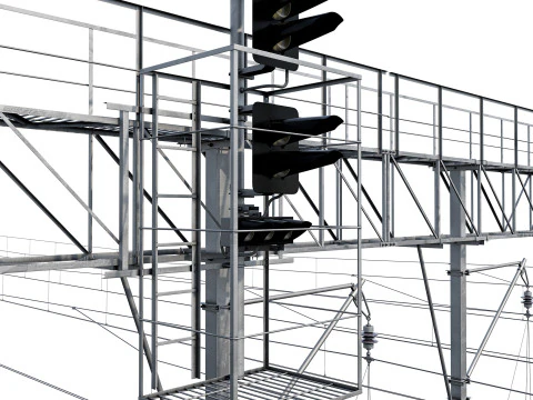 Railway contact network support pack 3 3D Model
