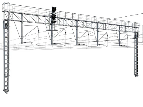 Railway contact network support pack 3 3D Model
