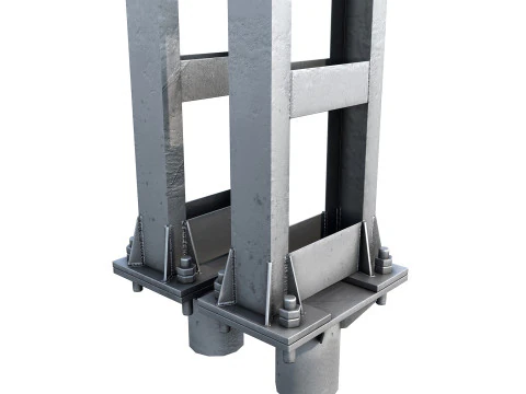 Railway contact network support pack 3 3D Model