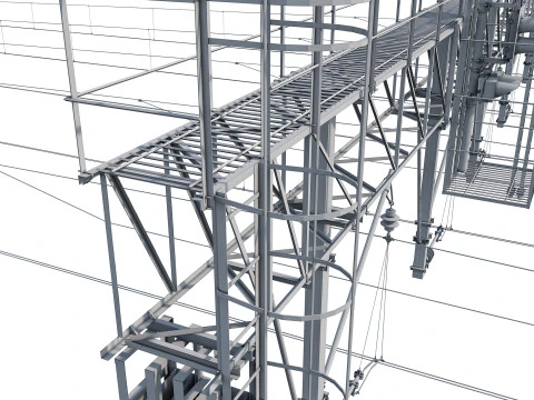 Railway contact network support pack 3 3D Model