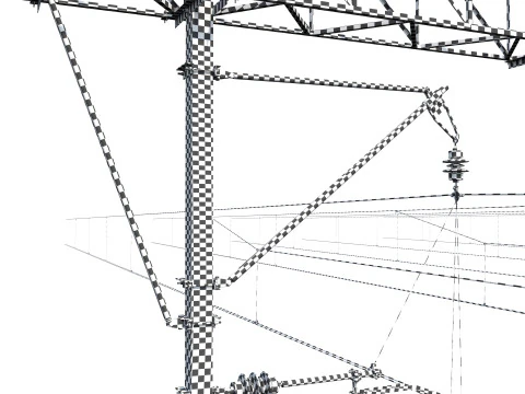 Railway contact network support pack 3 3D Model
