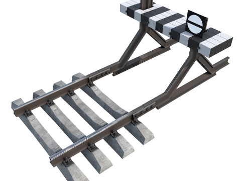 Railway dead-end stop 3D Model