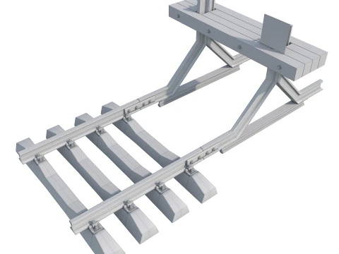 Railway dead-end stop 3D Model
