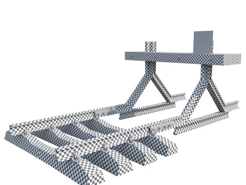 Railway dead-end stop 3D Model