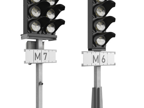 Dwarf traffic light pack 2 3D Model