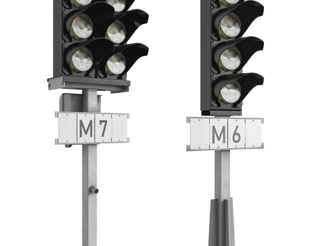 Карликовый светофор, набор 2. 3D Модель