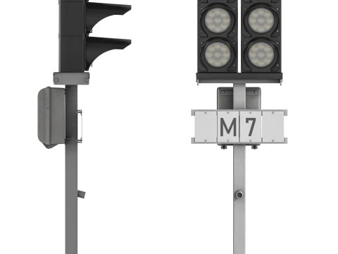 Dwarf traffic light pack 2 3D Model