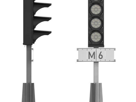 Dwarf traffic light pack 2 3D Model