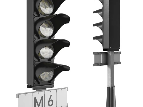 Dwarf traffic light pack 2 3D Model