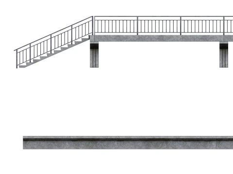 Railway platform 3D Model