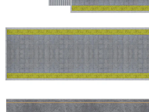 Railway platform 3D Model