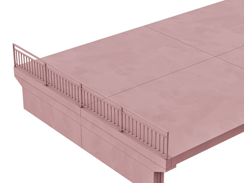 Demiryolu platformu 3D Model