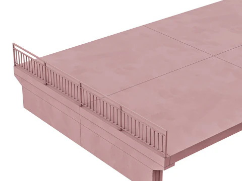 Railway platform 3D Model