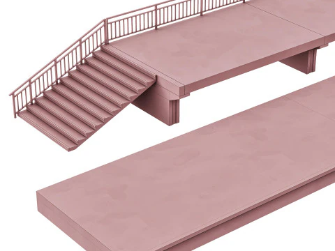 Railway platform 3D Model