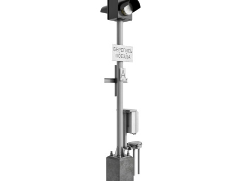 RAILROAD TRAFFIC LIGHT NOTIFYING PEDESTRIAN ALARM 17897-00-00 3D Model