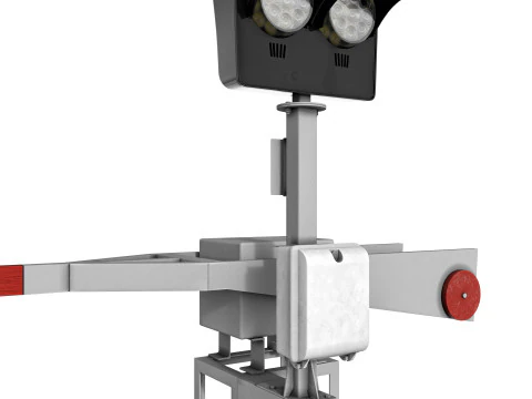 Railway barrier 3D Model