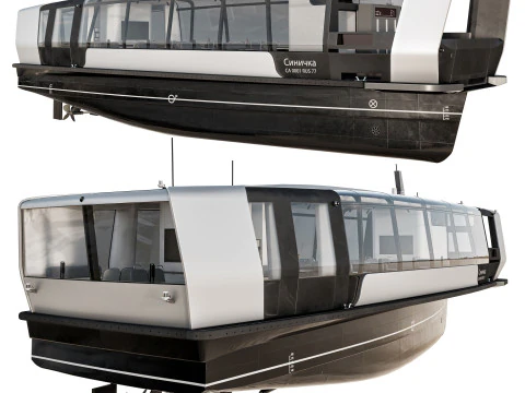 전기 강 트램 3D 모델