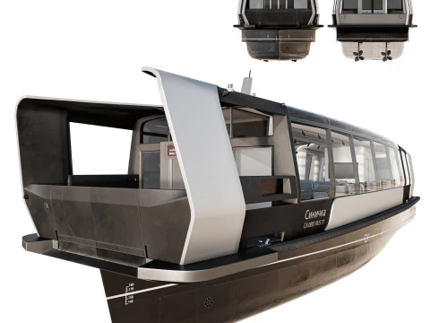 전기 강 트램 3D 모델