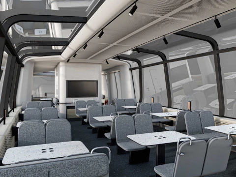 전기 강 트램 3D 모델