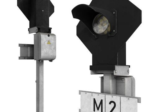 RAILROAD Dwarf traffic light 3D Model