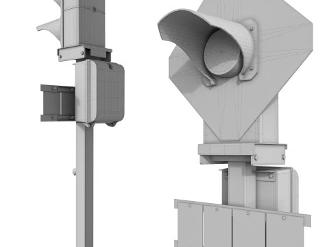 RAILROAD Dwarf traffic light 3D Model