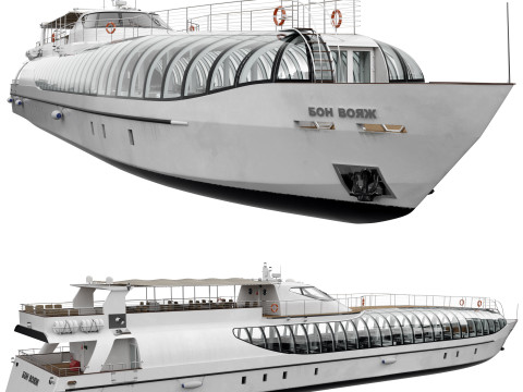Radisson Royal Flotilla Yacht 3D Model
