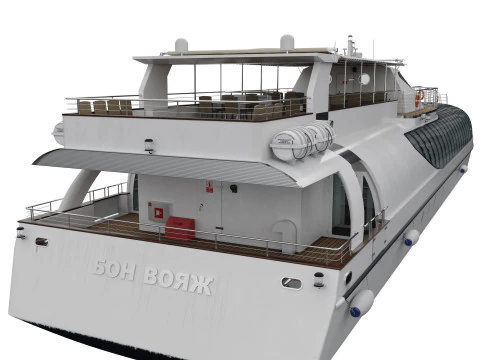 Radisson Royal Flotilla Yacht 3D Model