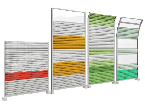 LOW POLY - Noise barriers 3D Model