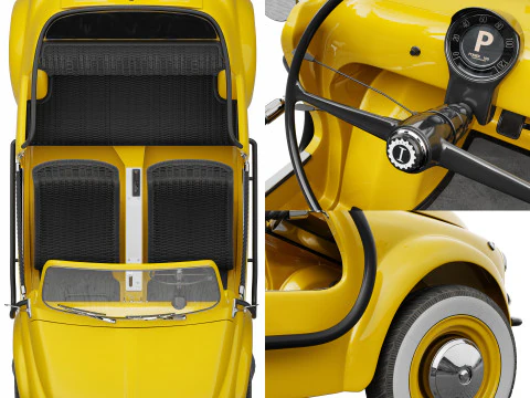Fiat 500 Jolly Icon-e 3D Model